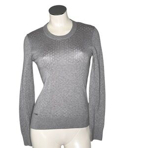 ADIDAS Grey Crewneck Long Sleeve Breathable Activewear Top Women's Size XS